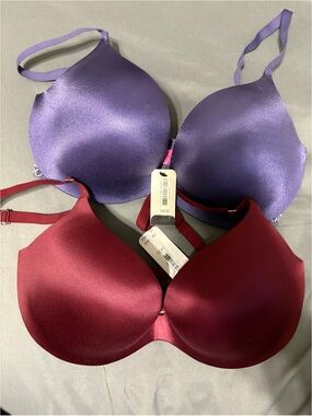 La SENZA Smooth T-Shirt Bras in Purple and Burgundy
